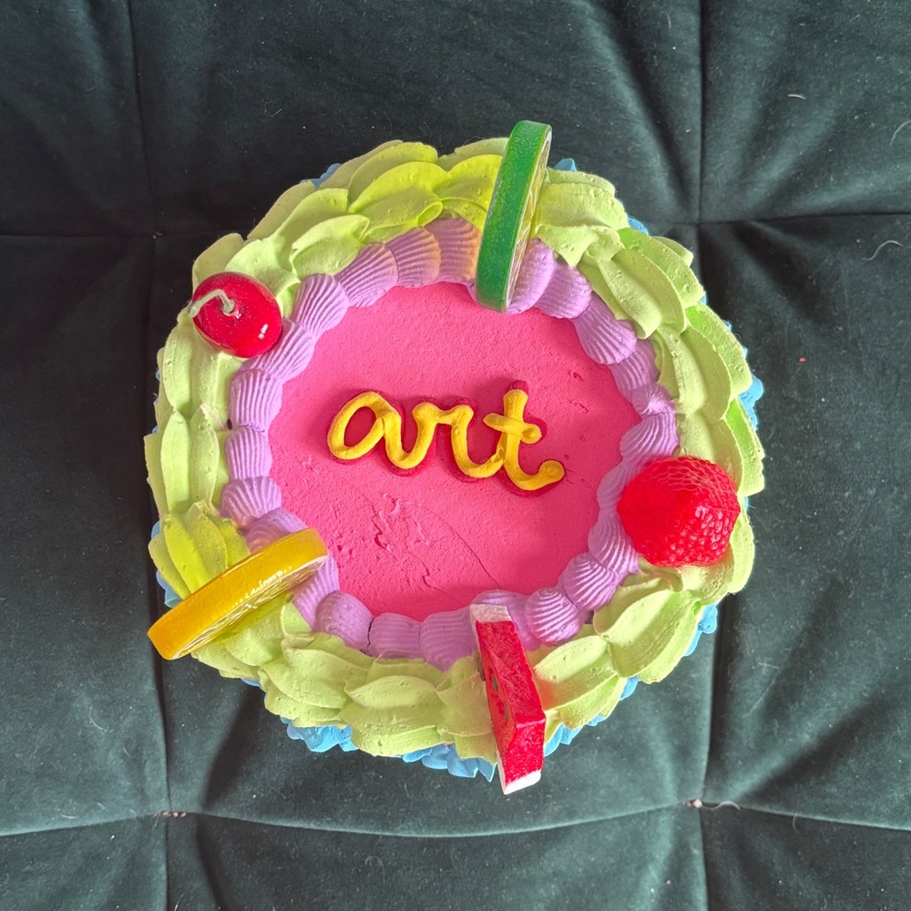 Fake Cake Decorations With Art Script